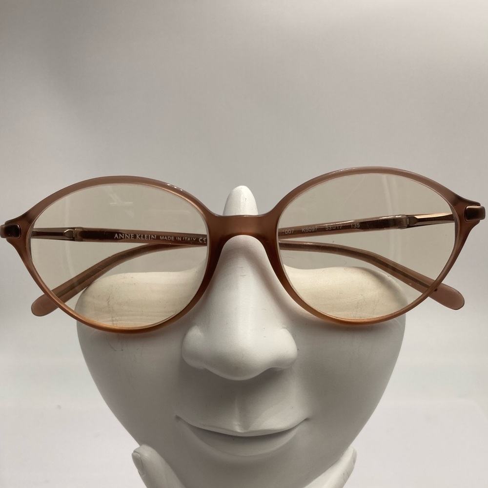Vintage Anne Klein Brown Oval Sunglasses Frames